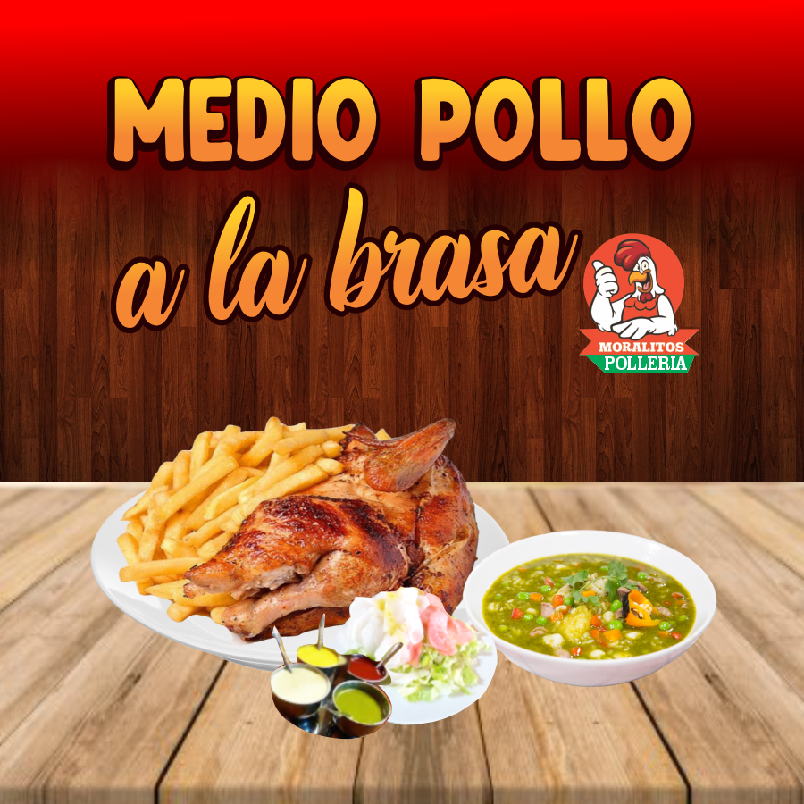 1/2 Pollo a la brasa mix